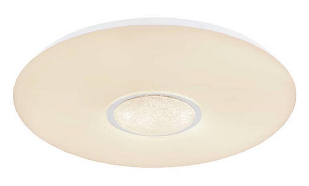 LED-Deckenleuchte Ø 48,5 cm, Timerfunktion und Farbwechsler - Klar/Opal, Design, Glas/Kunststoff (48,5/7,2cm) - Globo