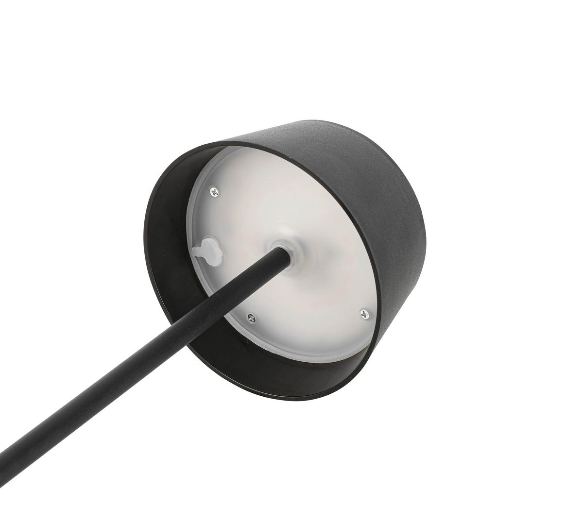 STOLNÍ LAMPA NA BATERIE LITZI - černá, Moderní, kov/plast (11,6/31,3cm) - Modern Living