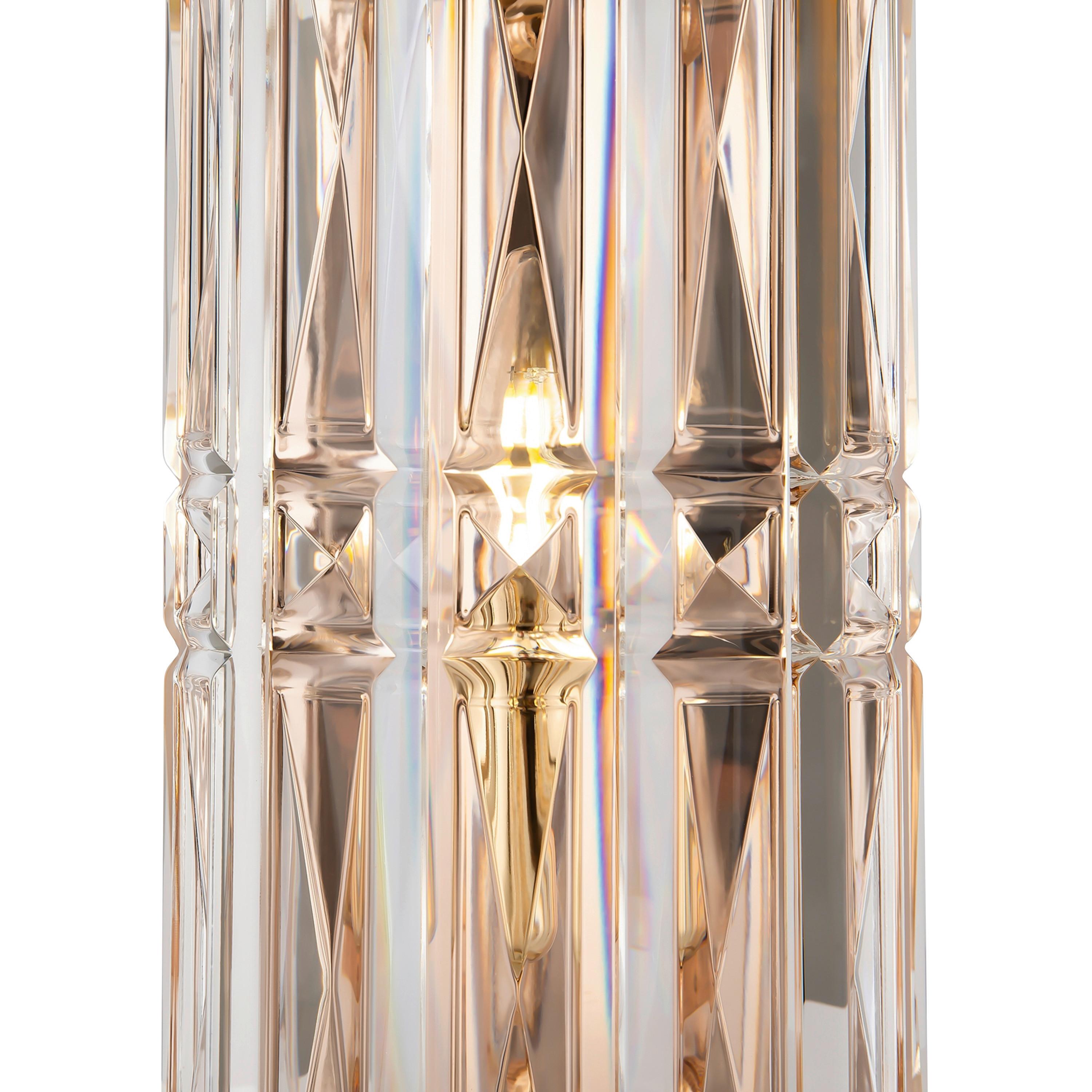 Wandleuchte Facet - Goldfarben, Basics, Glas/Metall (13/25/10cm) - MAYTONI