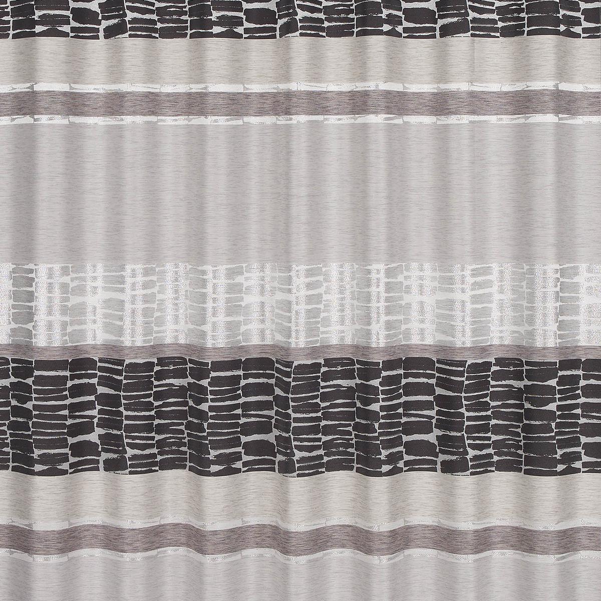 Vorhang mit Schlaufen und Band Palma 140x245 cm Schwarz - Schwarz, MODERN, Textil (140/245cm) - Luca Bessoni