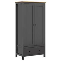 Kleiderschrank Hesen Wardrobe - Graphitfarben/Eiche Artisan, Design, Holzwerkstoff (101/203/57cm)