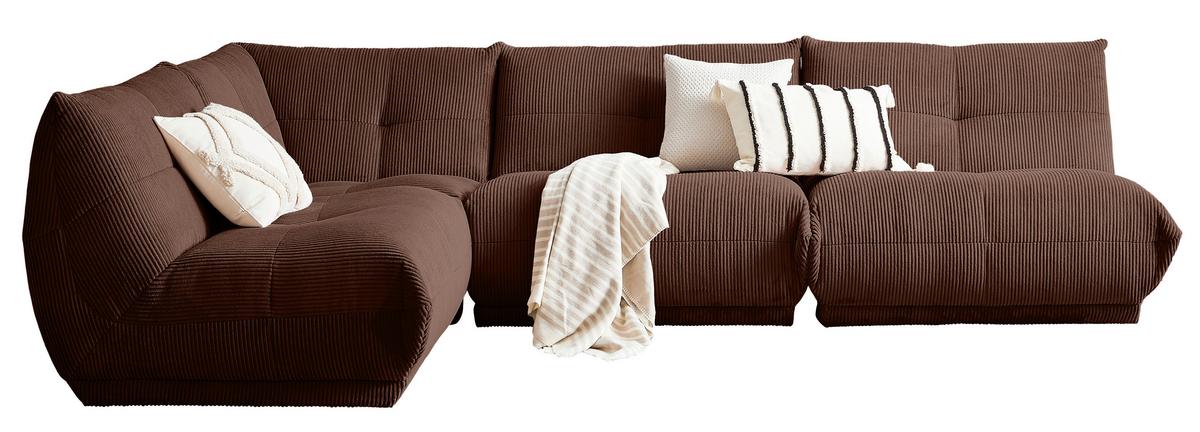 Ecksofa Giselle - Braun, Trend, Textil (210/315cm) - Livetastic