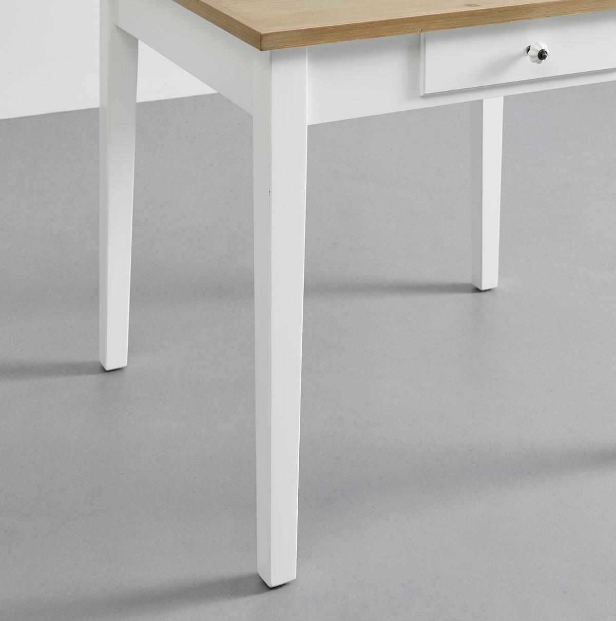 Jídelní stůl CAMDEN 80 - bílá/barvy borovice, Design, dřevo (80/79/86cm) - Bessagi Home