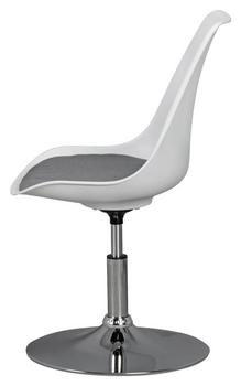 Drehstuhl mit Schalensitz in Weiß-Grau entdecken Drehstuhl mit Schalensitz in Weiß-Grau entdecken