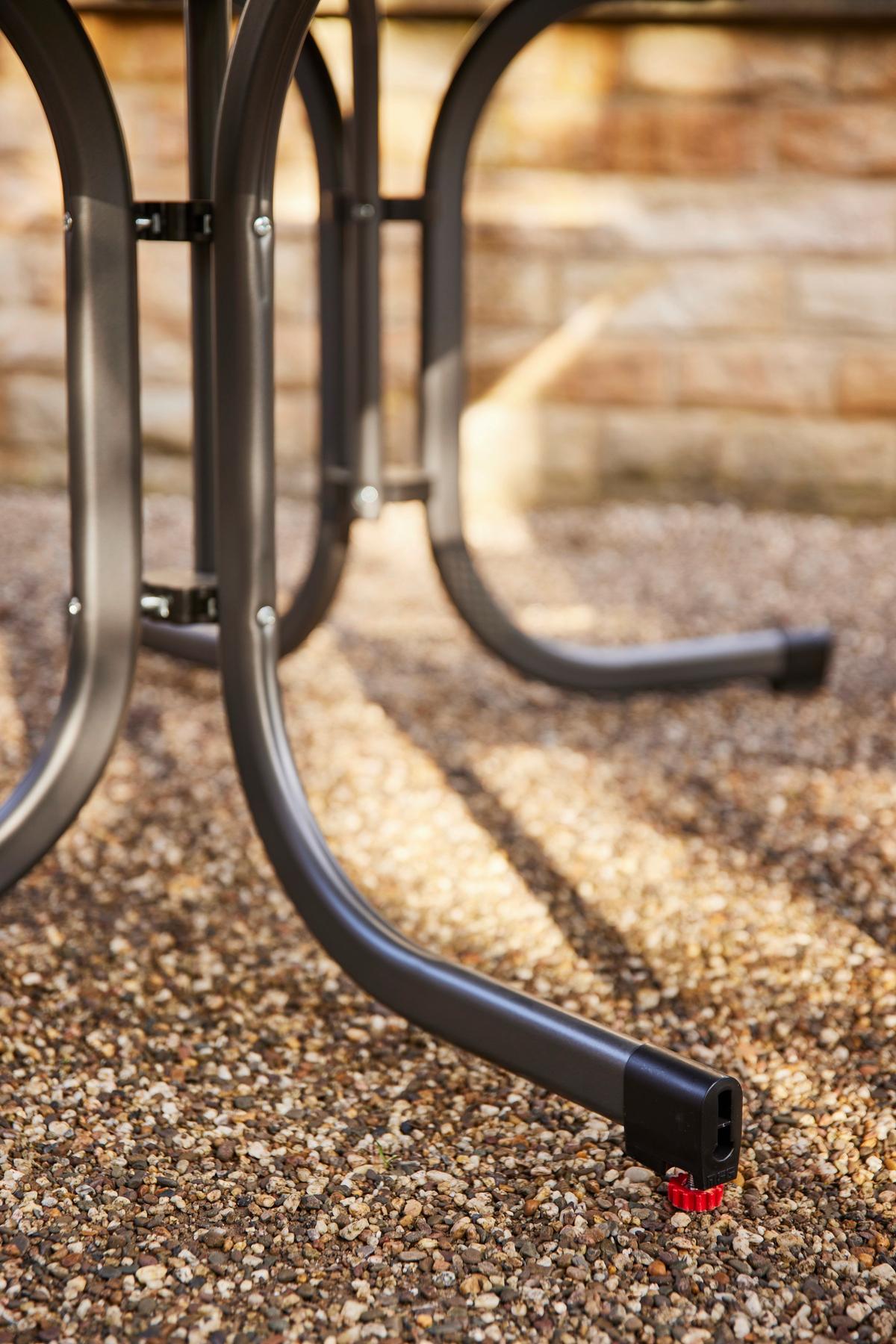 Gartengarnitur T20161 - Anthrazit/Rot, Basics, Holzwerkstoff/Kunststoff (90/80/160cm) - Siena Garden