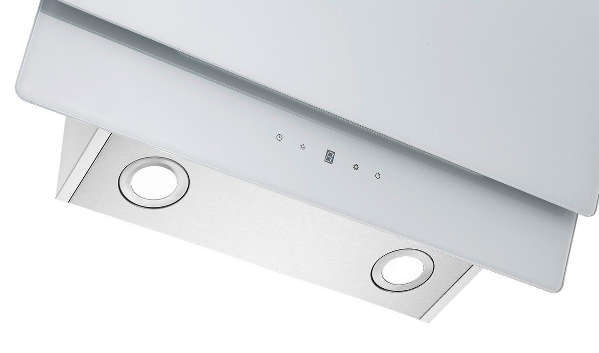 Dunstabzugshaube Respekta Selena 60 Cm - Weiß, Trend, Glas/Metall (60/74,3-112,3/31,3cm) - Respekta