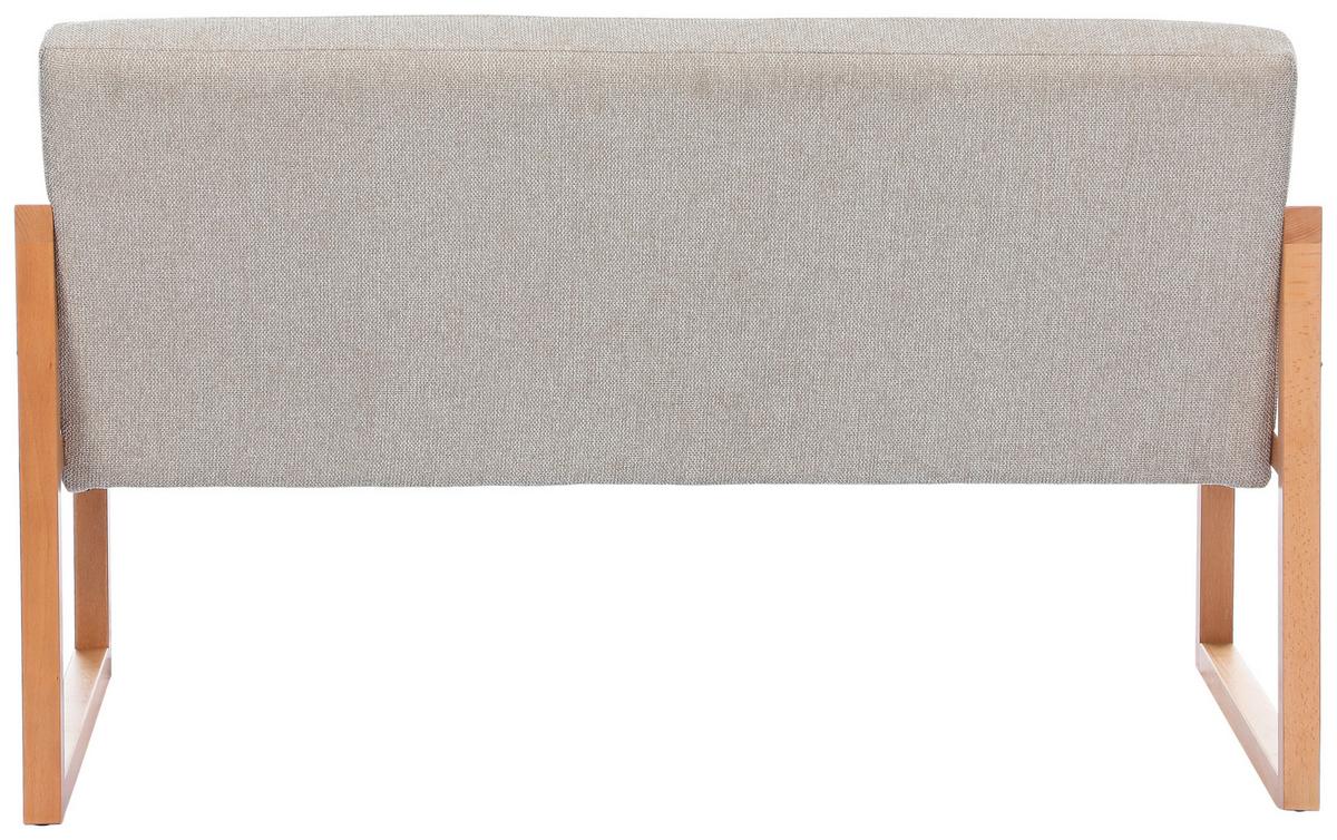 Dvojmiestna pohovka MALMÖ, svetlosivá, bukový masív - prírodná farba/svetlosivá, Modern, drevo/textil (120/75/69cm) - Mömax