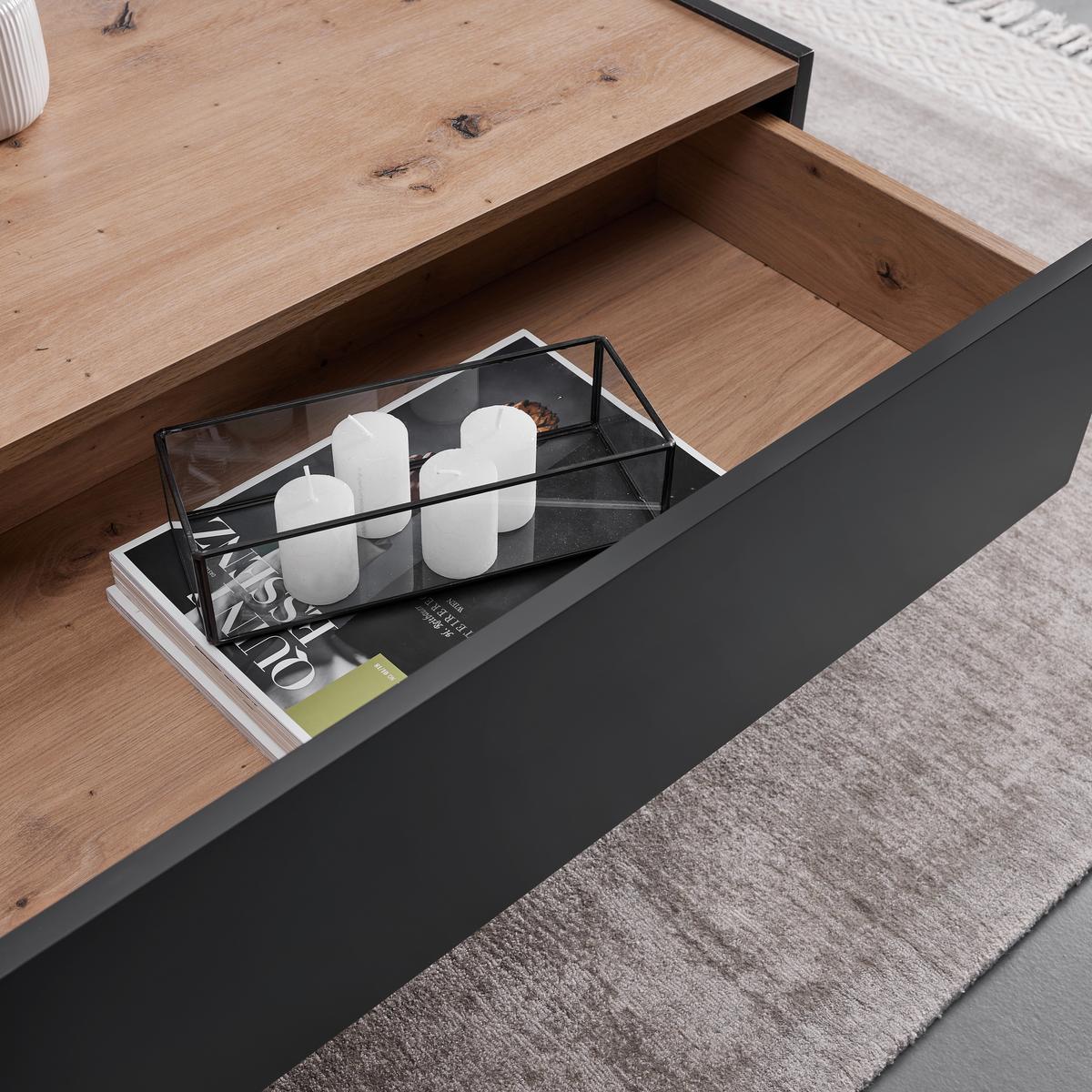 Konferenční stolek FOSCO - šedá/černá, Moderní, kov (80/80/38cm) - Bessagi Home