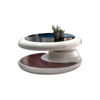 COUCHTISCH Braun/Schwarz/Weiß L: 90 cm - Weiß Hochglanz/Schwarz, Design, Glas/Kunststoff (90/90/42cm) - Livetastic