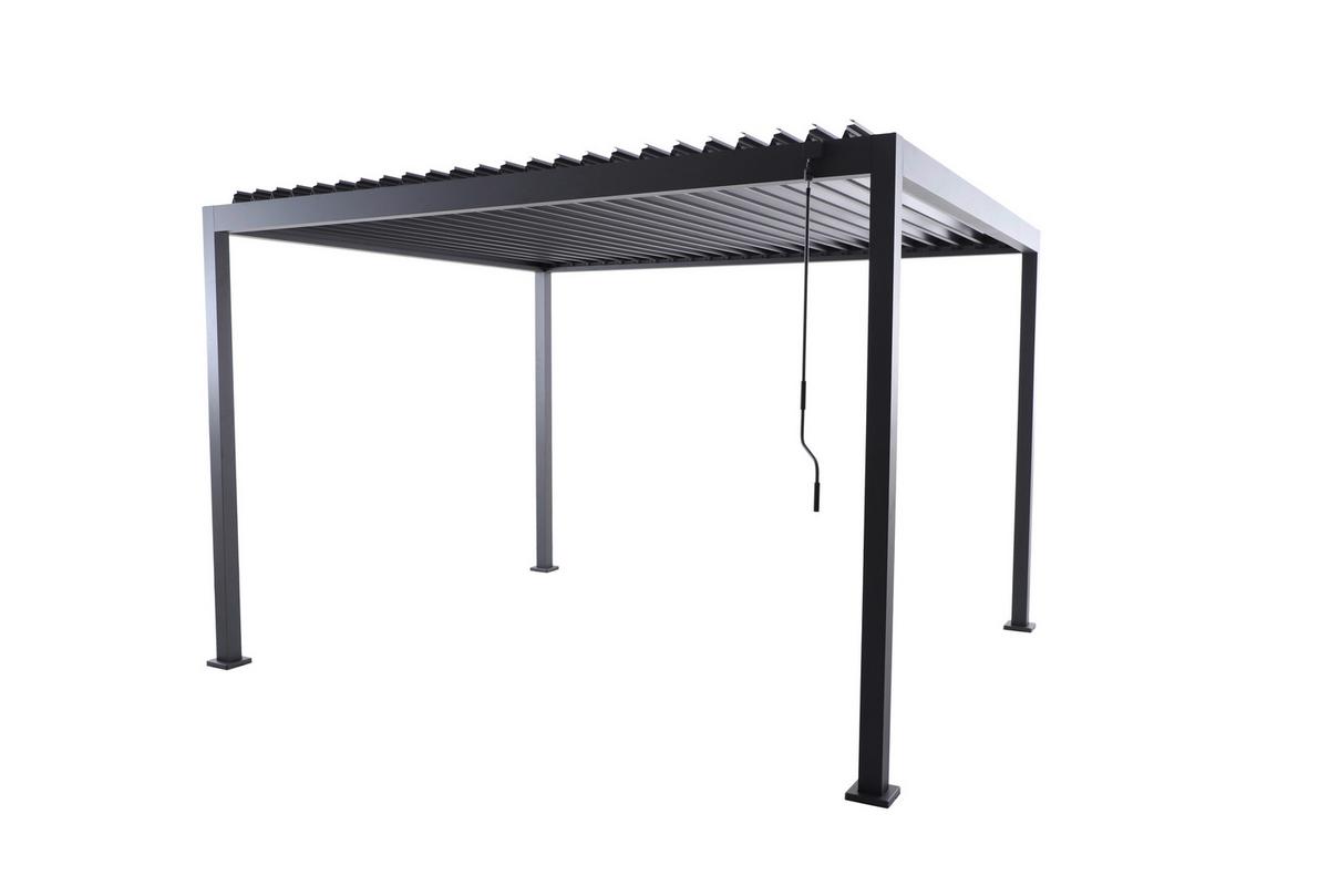 Pergola Origin +90 Ca. 3x3,6m Aluminium,lamellen Verstellbar - Anthrazit, Basics, Metall (359/296/238cm) - Gardenson