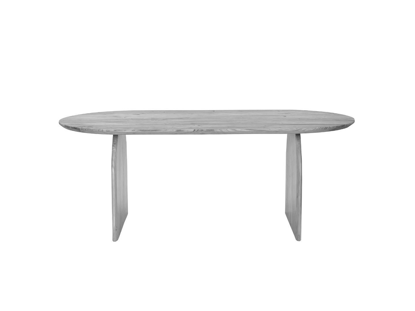 Esstisch Wave Oval Akazie Massiv, B: 200 Cm - Naturfarben, ROMANTIK / LANDHAUS, Holz (200/76/100cm)