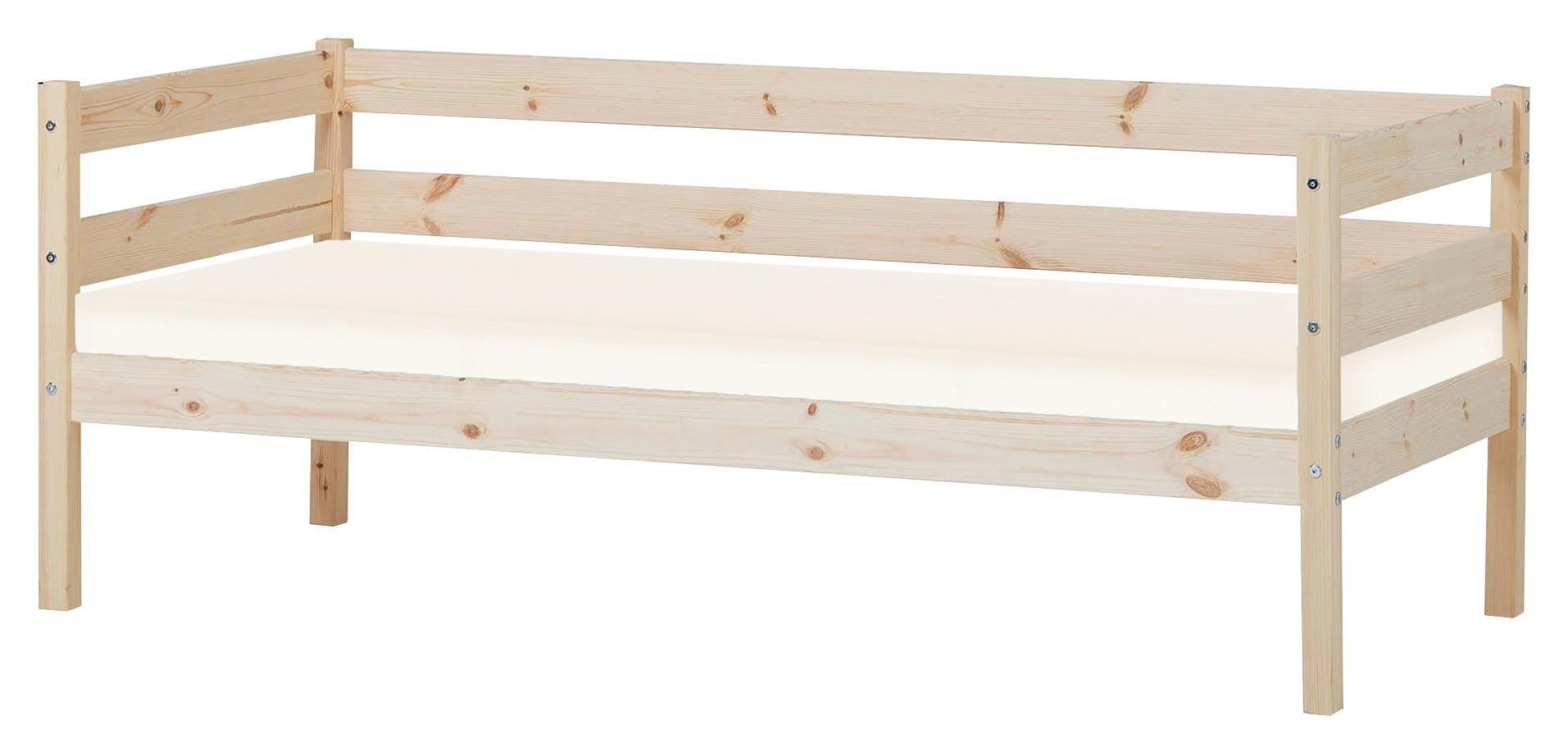 Kinder-/Juniorbett Comfort Vollmassiv, Lf: 70x160 C - Naturfarben/Kieferfarben, MODERN, Holz (70/160cm) - MID.YOU