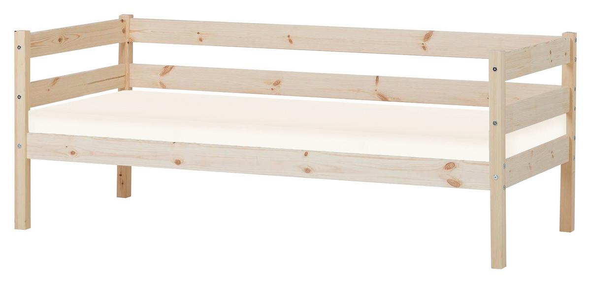 Kinder-/Juniorbett Comfort Vollmassiv, Lf: 70x160 C - Naturfarben/Kieferfarben, MODERN, Holz (70/160cm) - MID.YOU