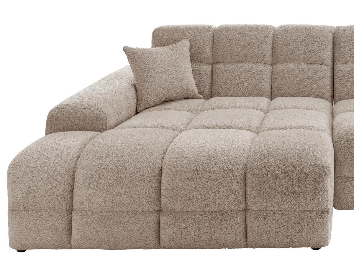 Ecksofa Bosco, Beige S: 152x301 cm - Beige/Schwarz, MODERN, Textil (152/301cm) - Livetastic