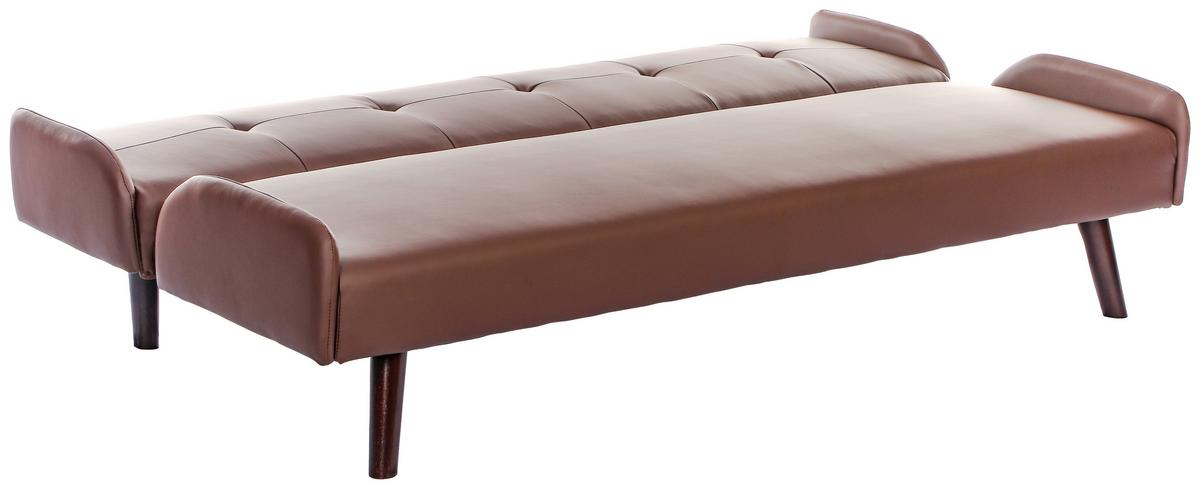 Kanapéágy Rotterdam - barna, Basics, textil/fa (185/77/91cm) - P & B