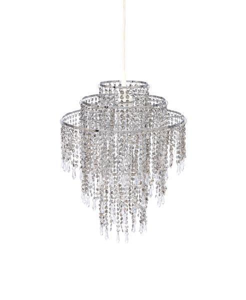 Lámpaernyő Shine - Ezüst, konvencionális, Műanyag (32/43cm) - Luca Bessoni