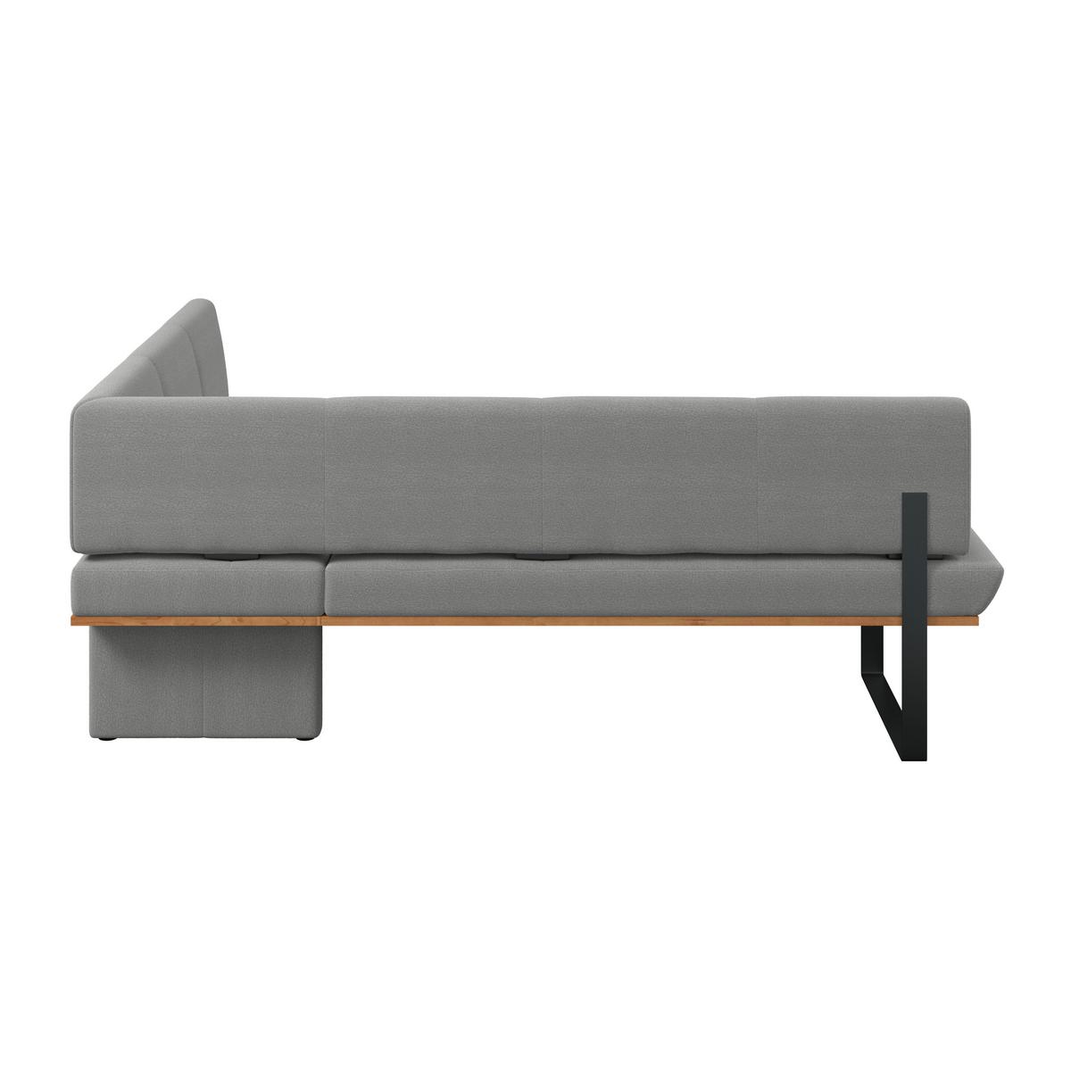 Eckbank Tristan Webstoff grau, S:245x175cm - Schwarz/Grau, MODERN, Holz/Textil (245/175cm) - James Wood
