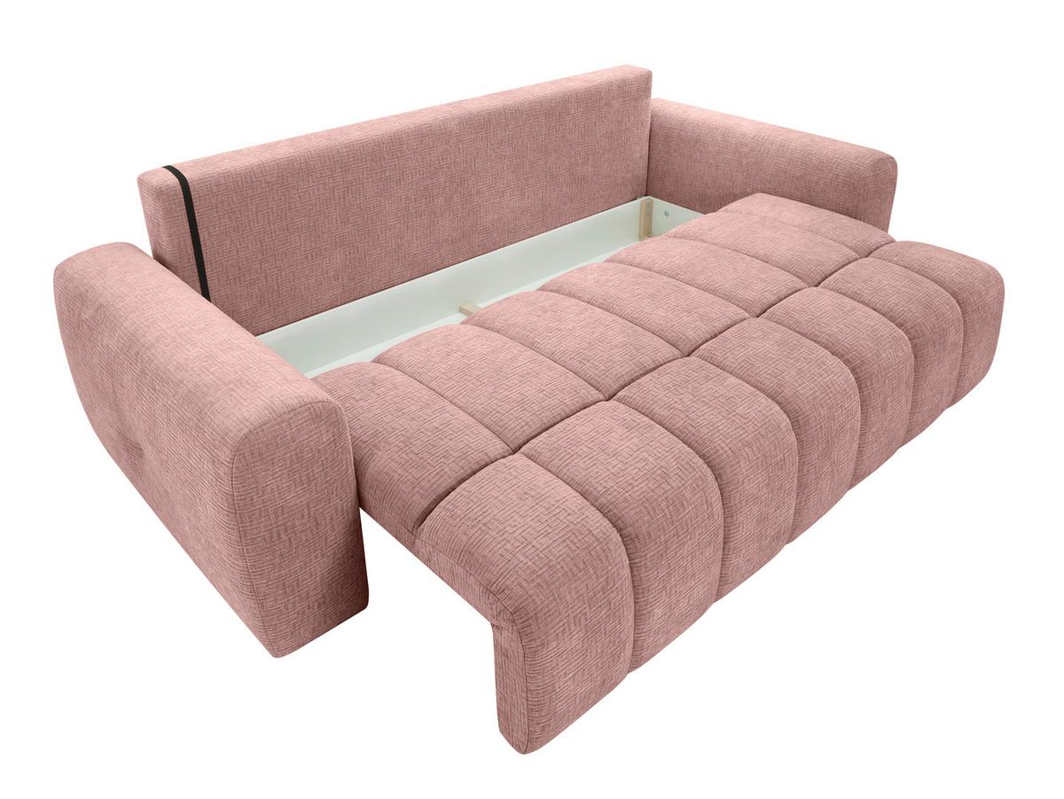 Schlafsofa Chelim Lux 3Dl Rosa B: 241cm - Schwarz/Rosa, Design, Textil (241/90/106cm) - MID.YOU