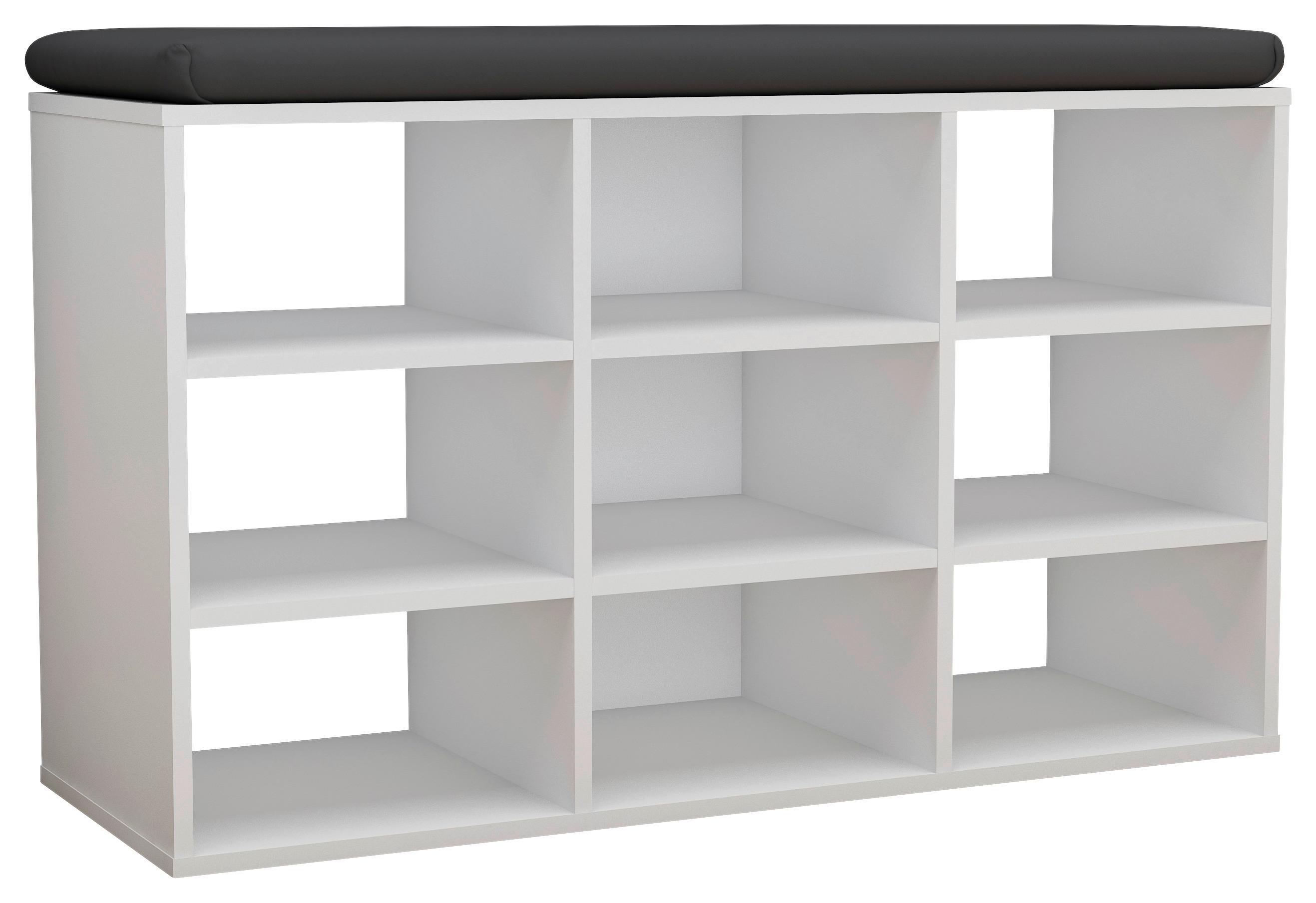 Schuhregal Hinsol Weiß, 80 cm