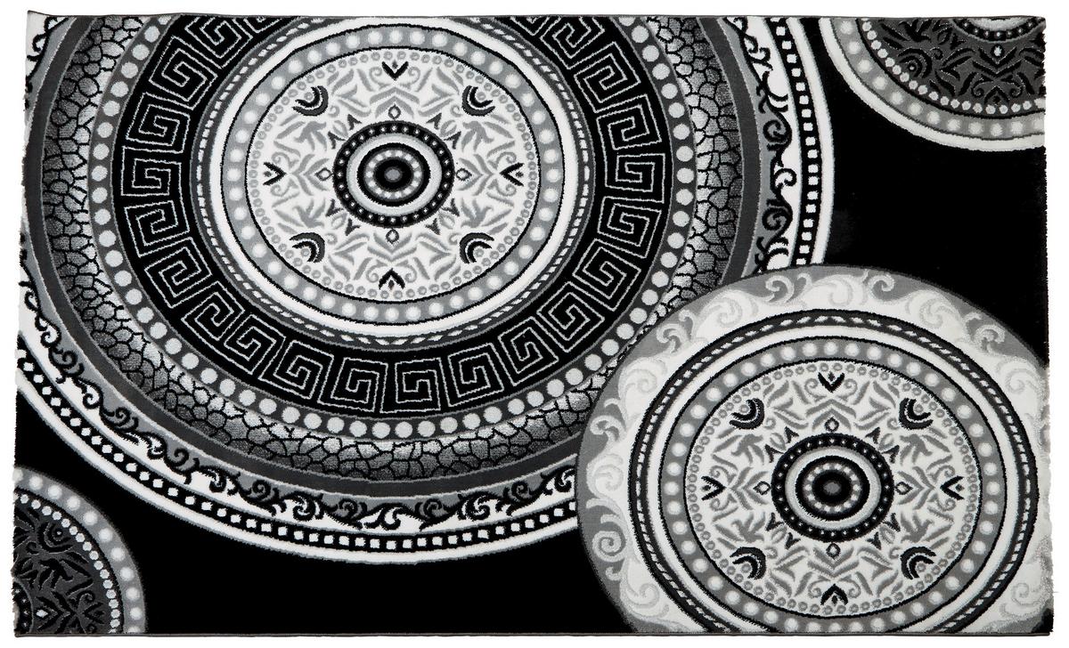 Webteppich Schwarz/weiß Joffrey 120x170 Cm - Schwarz/Weiß, KONVENTIONELL, Textil (120/170cm) - James Wood