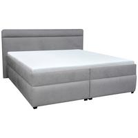 Manželská posteľ s roštom Reda 2, 180x200, sivá - čierna/sivá, Konventionell, drevo/textil (180/200cm)