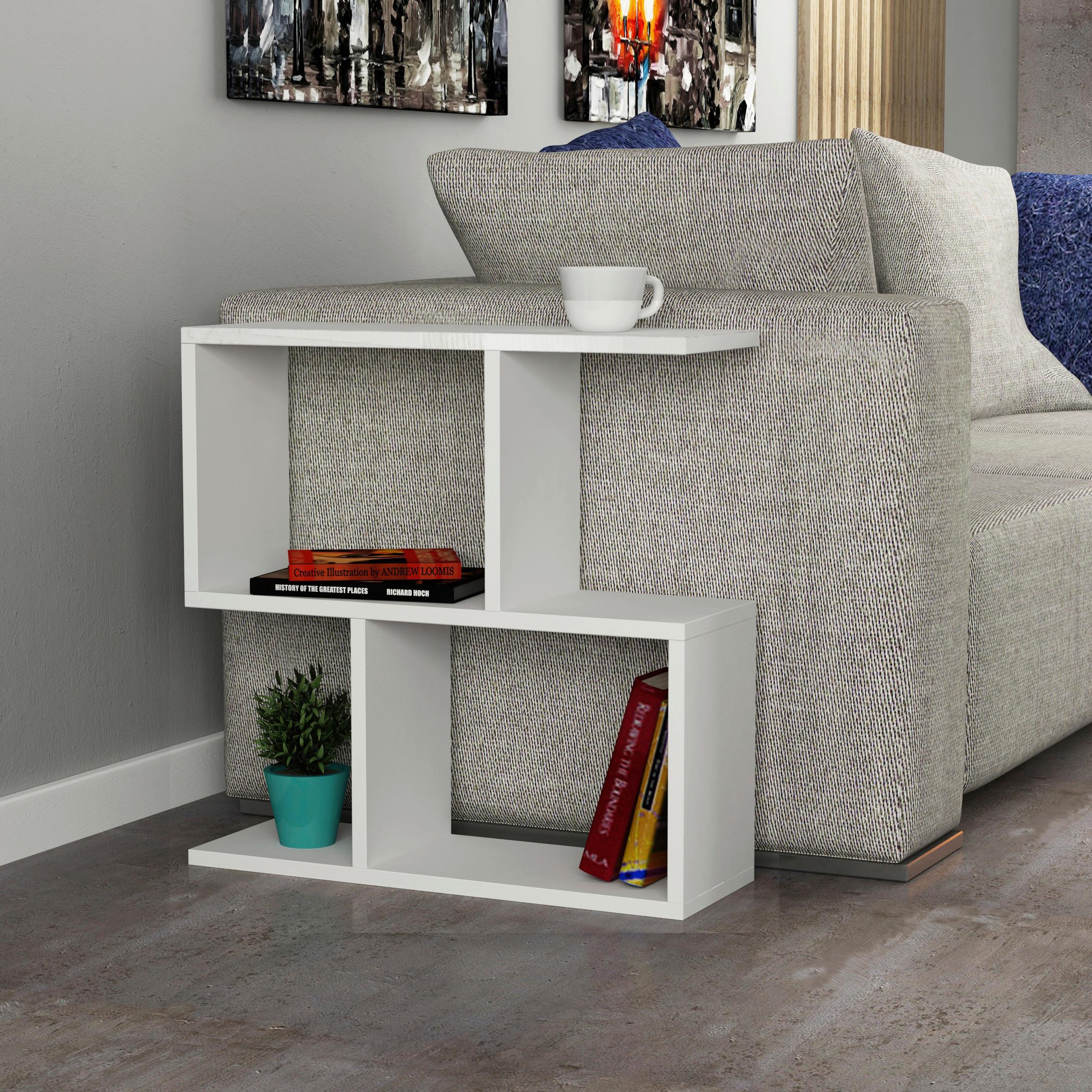 Beistelltisch Homemania Kaffeetisch - Weiß, Design, Holzwerkstoff (60/20/60cm) - Livetastic