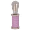 Tischlampe Max Pink Mit Kippschalter - Pink/Naturfarben, Design, Holz/Textil (7/12cm) - Näve
