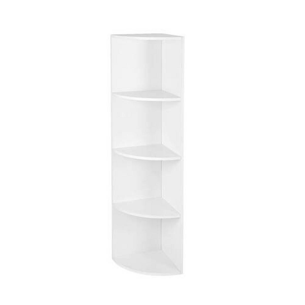 Eckregal Mit 4 Fächern B: 30 cm, Weiß - Weiß, Basics, Holzwerkstoff (30/129,5/30cm) - Boxxx