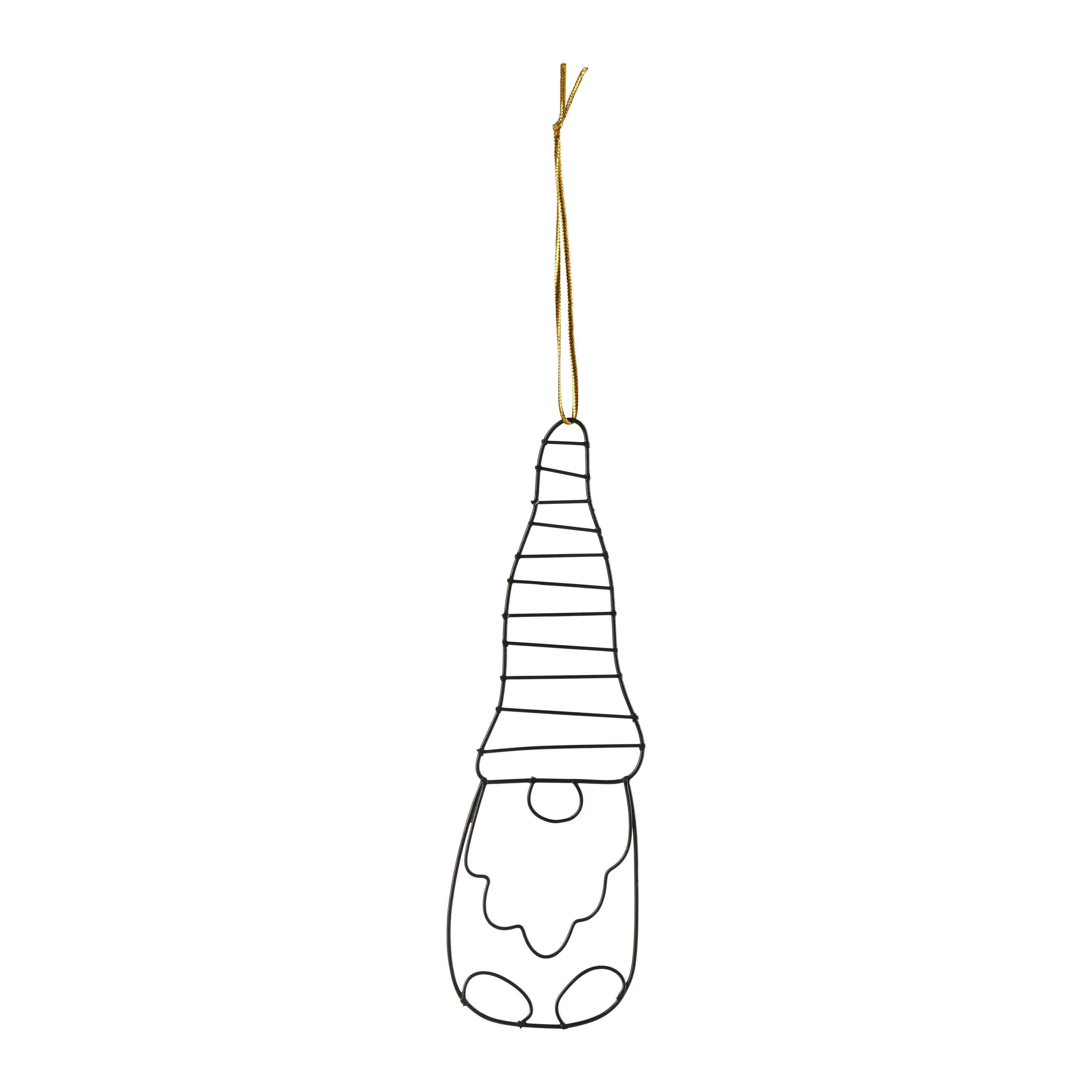 závesná dekorácia LOLA - čierna/zlatá, Konventionell, kov/textil (5/16cm) - Modern Living
