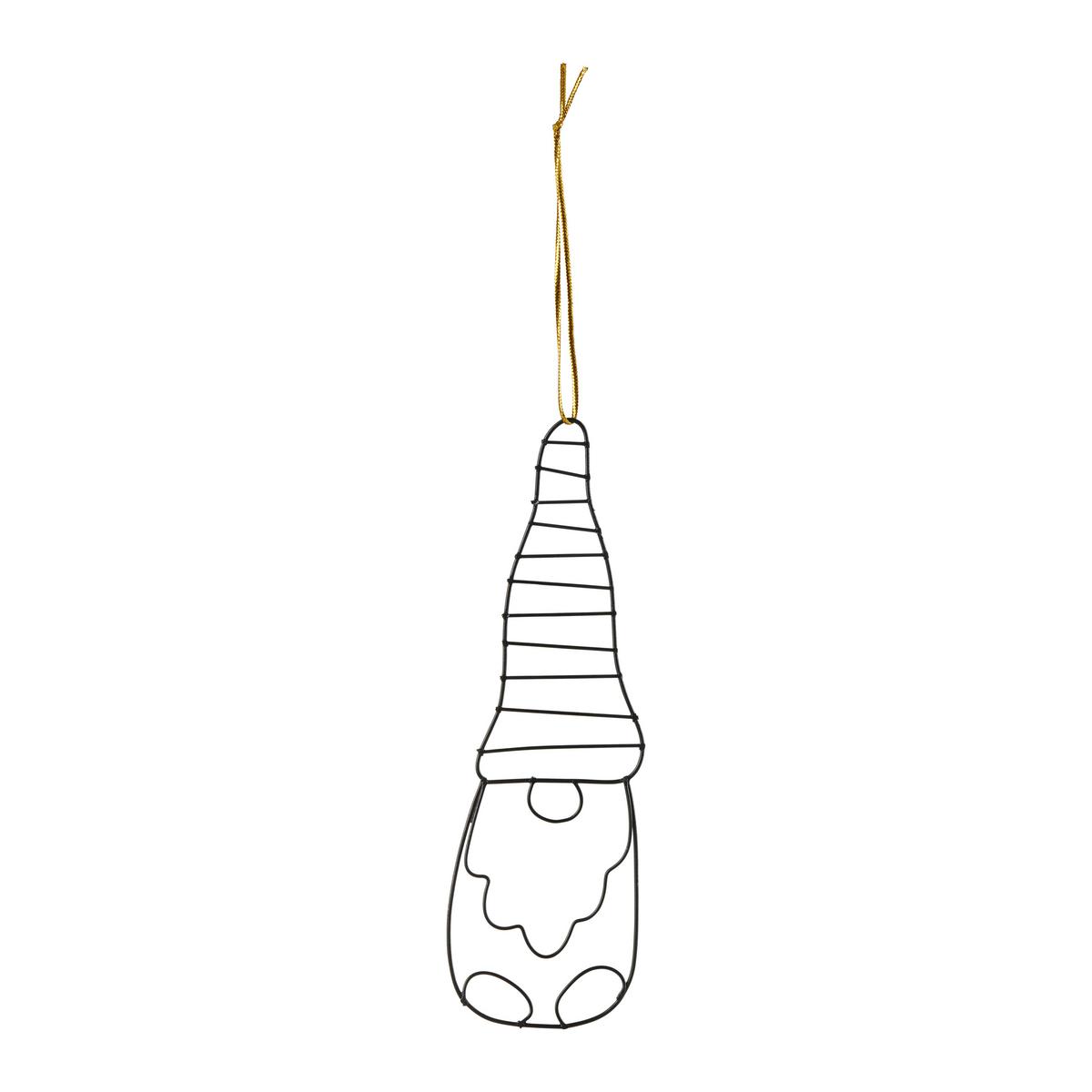 závesná dekorácia LOLA - čierna/zlatá, Konventionell, kov/textil (5/16cm) - Modern Living