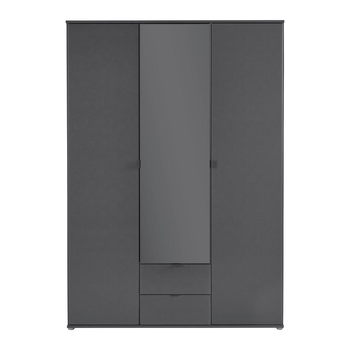 SKRIŇA S OTOČNÝMI DVERAMI AVILA - sivá, Konventionell, kov/kompozitné drevo (136/194/53cm)