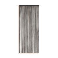 Fadenvorhang + Stangendurchzug Marietta 90x245 cm Schwarz - Schwarz, KONVENTIONELL, Textil (90/245cm) - Ondega