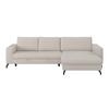 Ecksofa mit Bettkasten Cloud Perlmutt Cord 290x178 cm - Perlmutt, Trend, Textil (290/178cm)