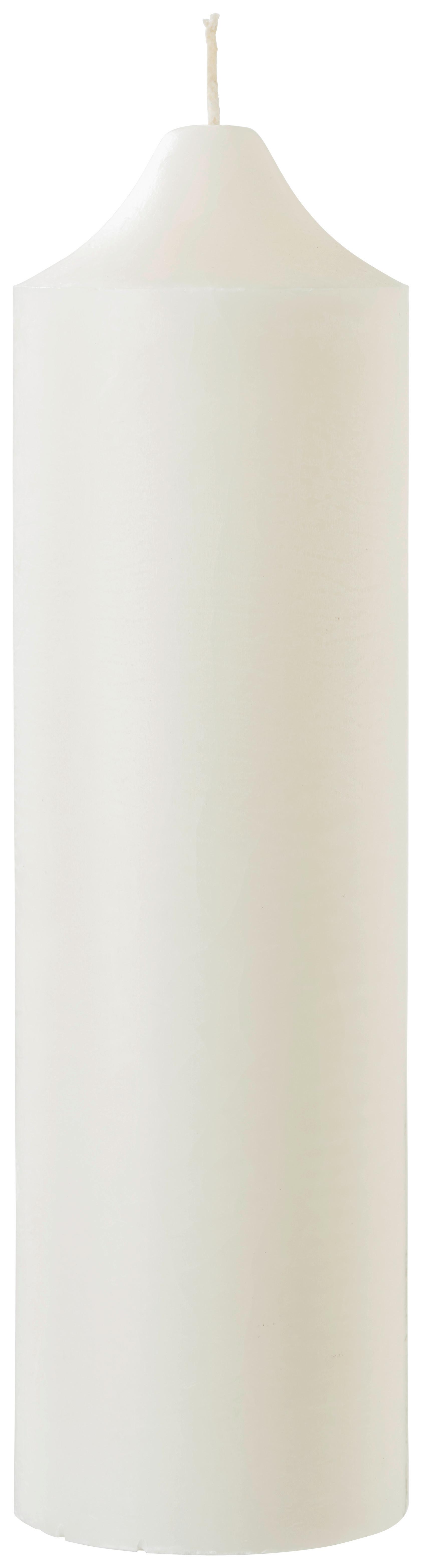 Válcová Svíčka Organic, 10/35cm - bílá (10/35cm) - ecoTree