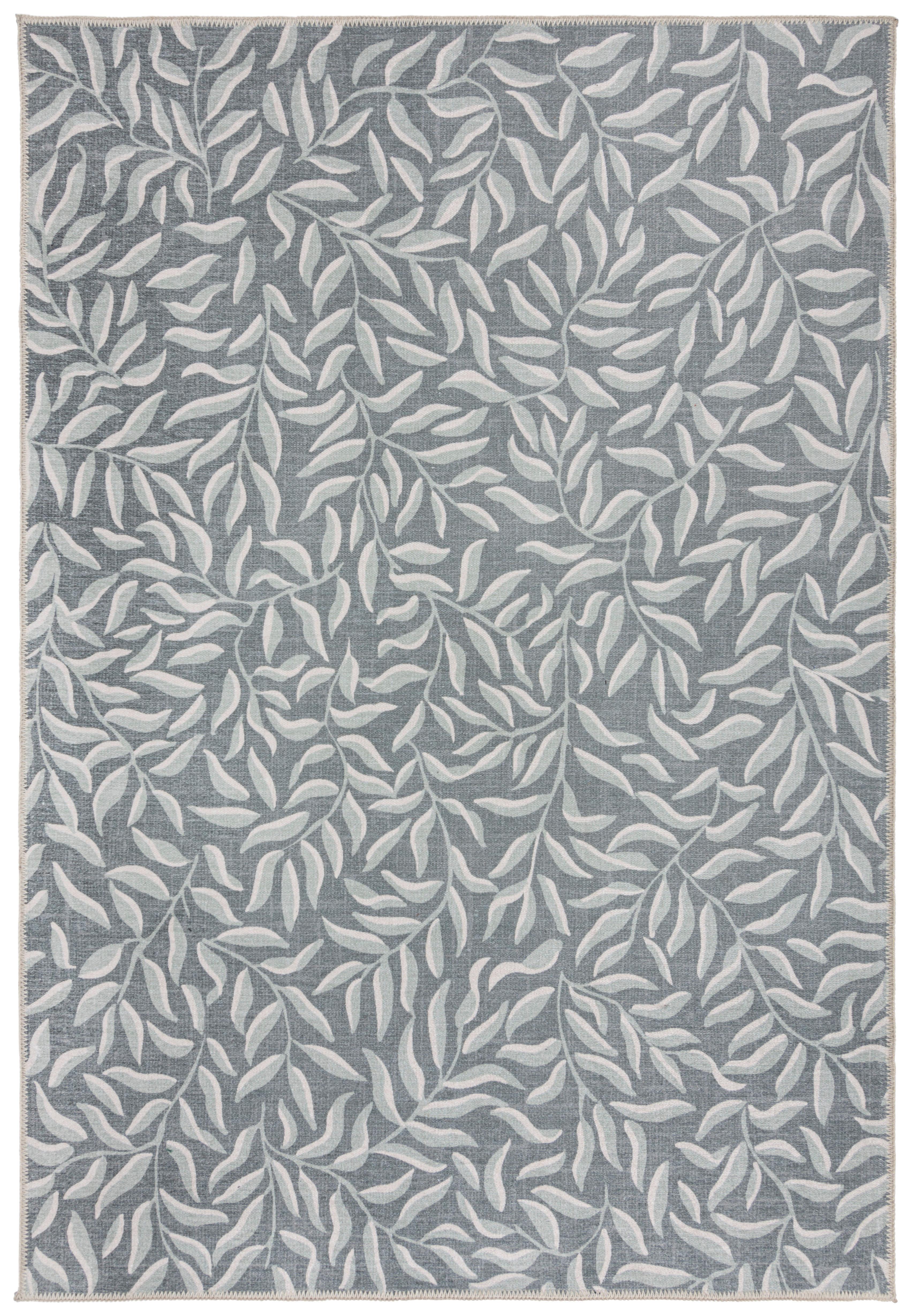 Flachwebteppich Wallace Leaves Green 80x150 - Grün, Basics, Textil (80/150cm)