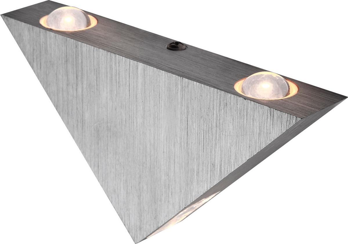 LED-Wandleuchte Gordon 3-Flammig Dreieckige Form - Design, Kunststoff/Metall (16,5/3/9cm) - Globo