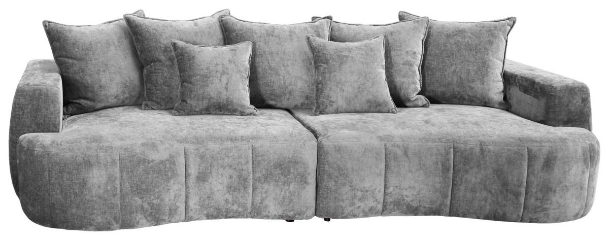 Boxspringsofa Berg - Schwarz/Grau, Trend, Textil (292/71-99/127cm) - Livetastic