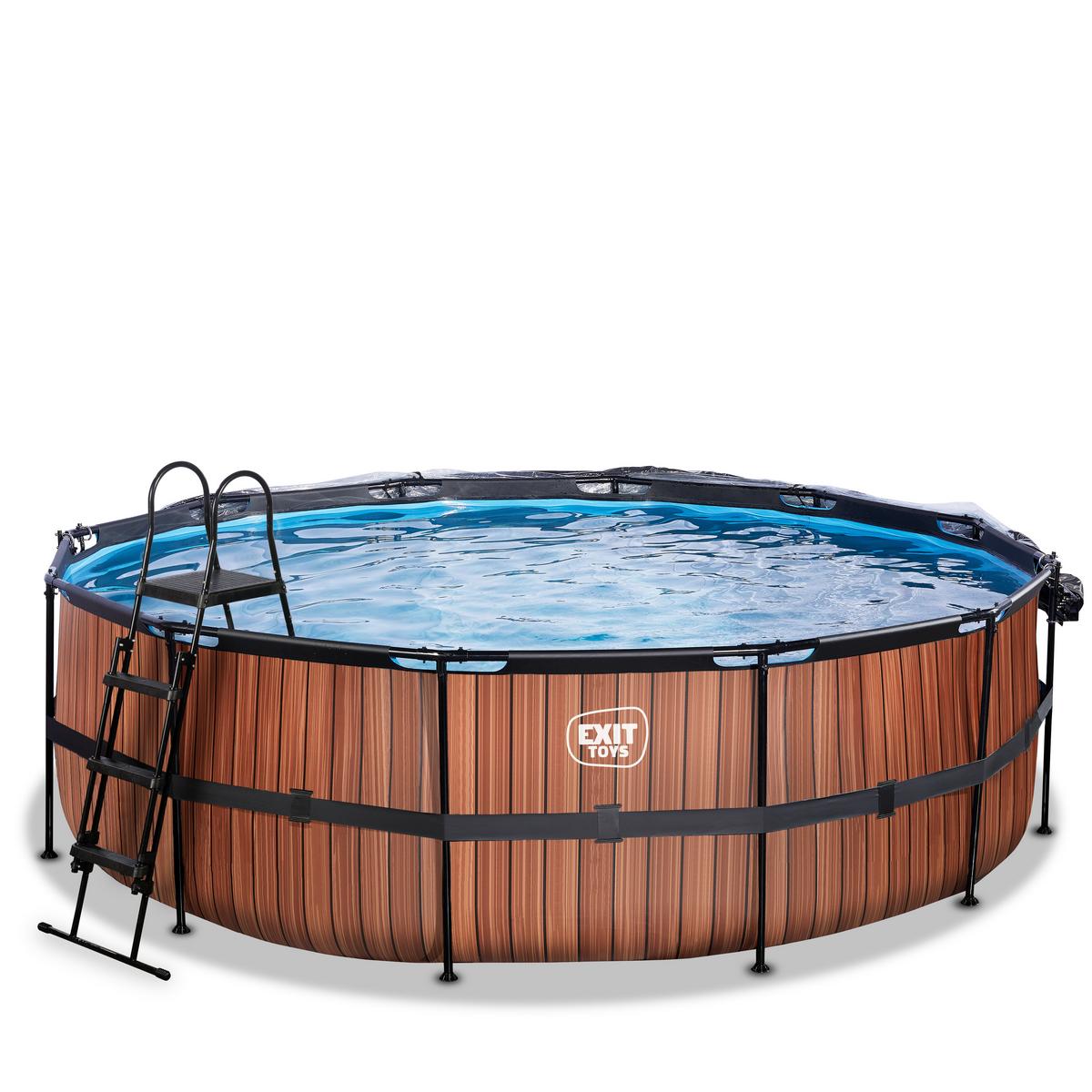 Pool-Set Braun, D/H: 450x122cm - Braun, KONVENTIONELL, Kunststoff (450/122cm) - EXIT Toys