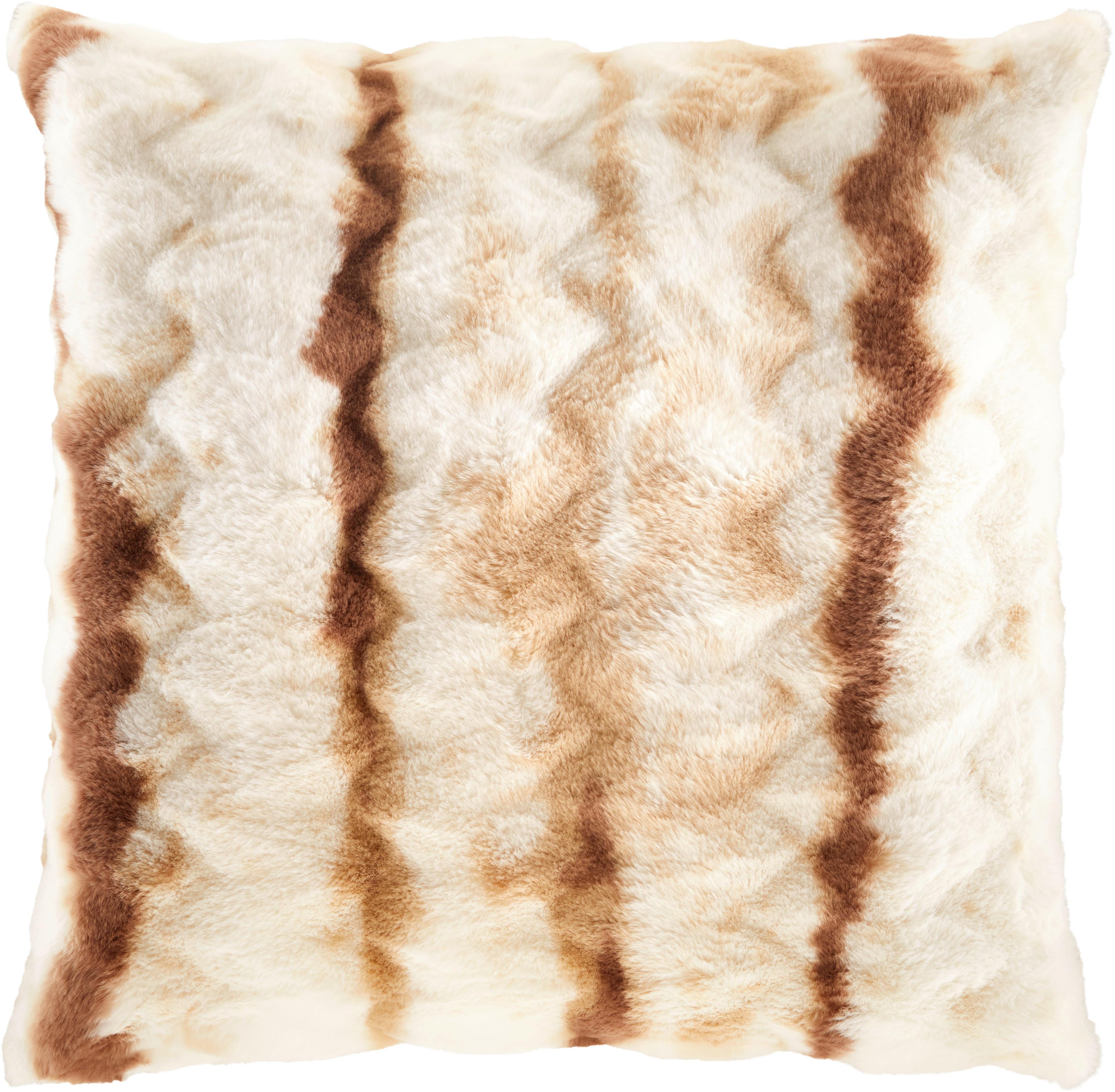 Fellkissen Aksel - Beige/Braun, ROMANTIK / LANDHAUS, Textil (45/45cm) - James Wood