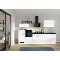 Küchenleerblock Ip4050 - Weiß Hochglanz/Schwarz, Design, Holzwerkstoff (320cm) - Impuls