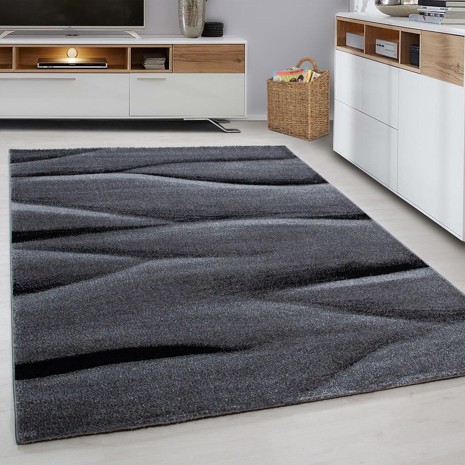 Tkaný koberec 80x150cm LUCCA - černá, Trend, textil (80/150cm) - Novel