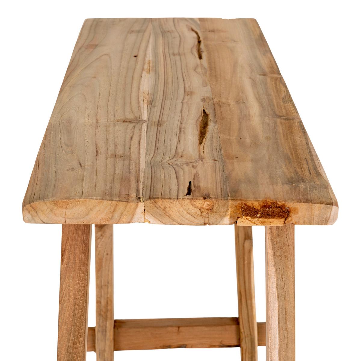 Konsole Girona Natur Teak, B/H/T: 30x80x90cm - Teakfarben, Basics, Holz (30/80/90cm)