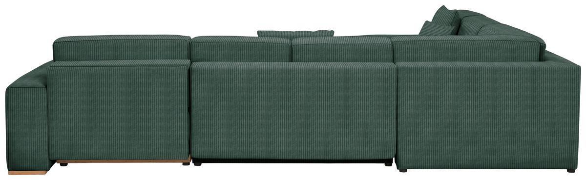 Wohnlandschaft Vouge Grün U: 283x371x208 Cm - Buchefarben/Schwarz, KONVENTIONELL, Textil (283/371/208cm) - Livetastic