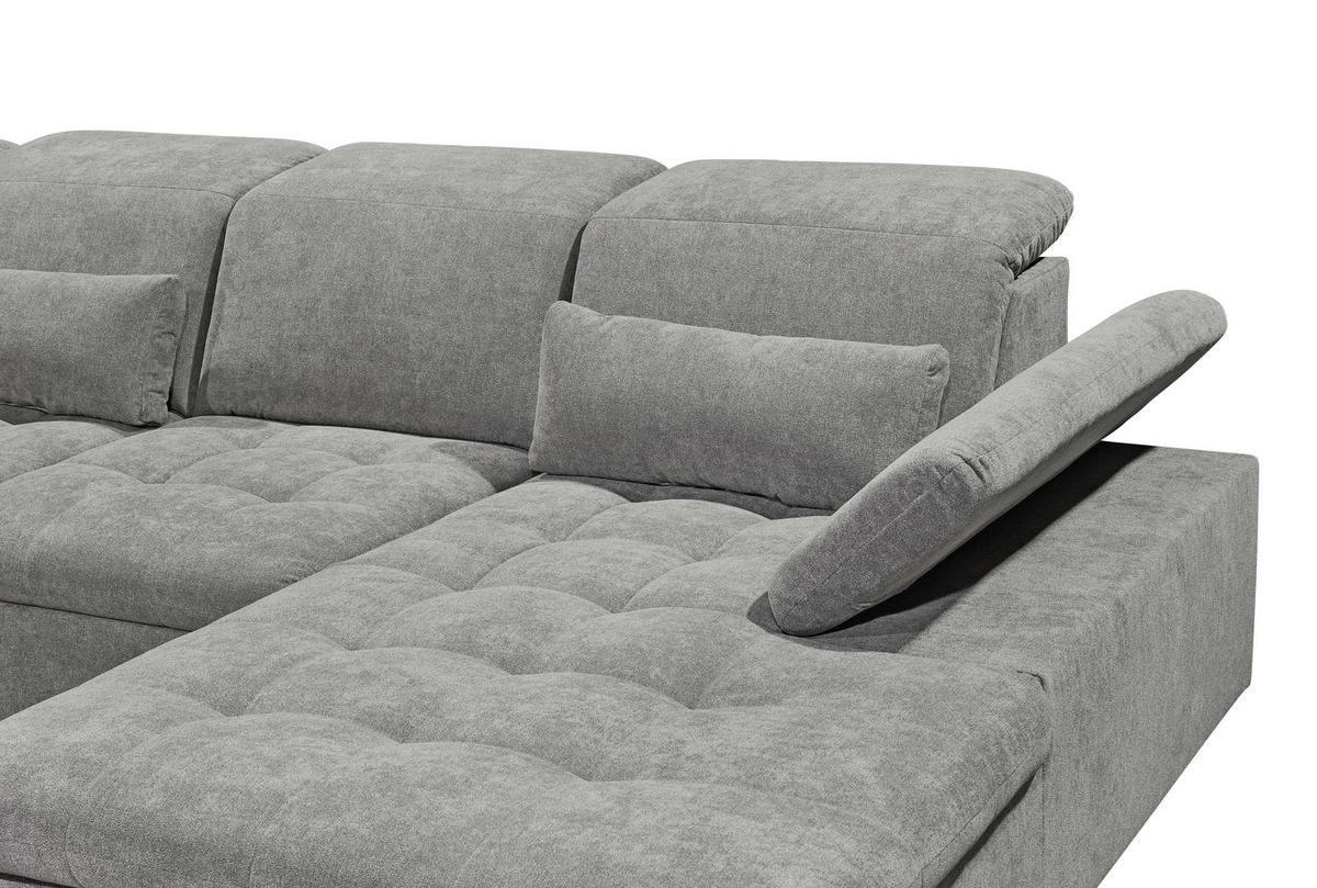 Sedací souprava jílová - barvy stříbra/jílová barva, Konvenční, textil/plast (240/340/188cm) - MID.YOU