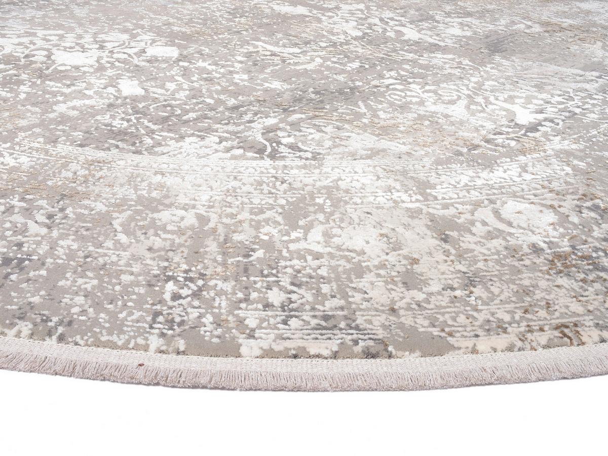 Webteppich Avignon Multicolor Rund Ø 160 cm - Goldfarben/Grau, Design, Textil (160cm) - Dieter Knoll
