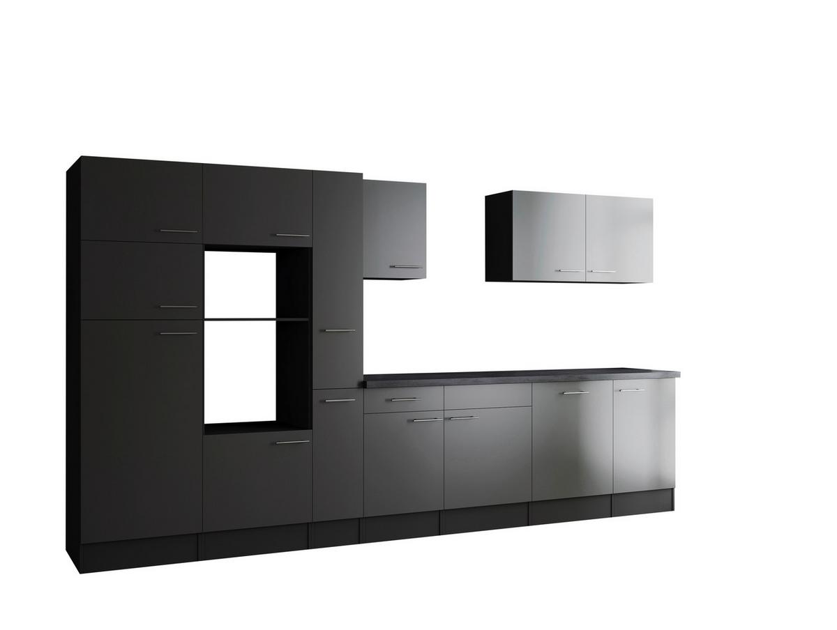 Küchenleerblock Oliver Grau B: 370 cm - Grau, Design, Holzwerkstoff (370cm) - Respekta