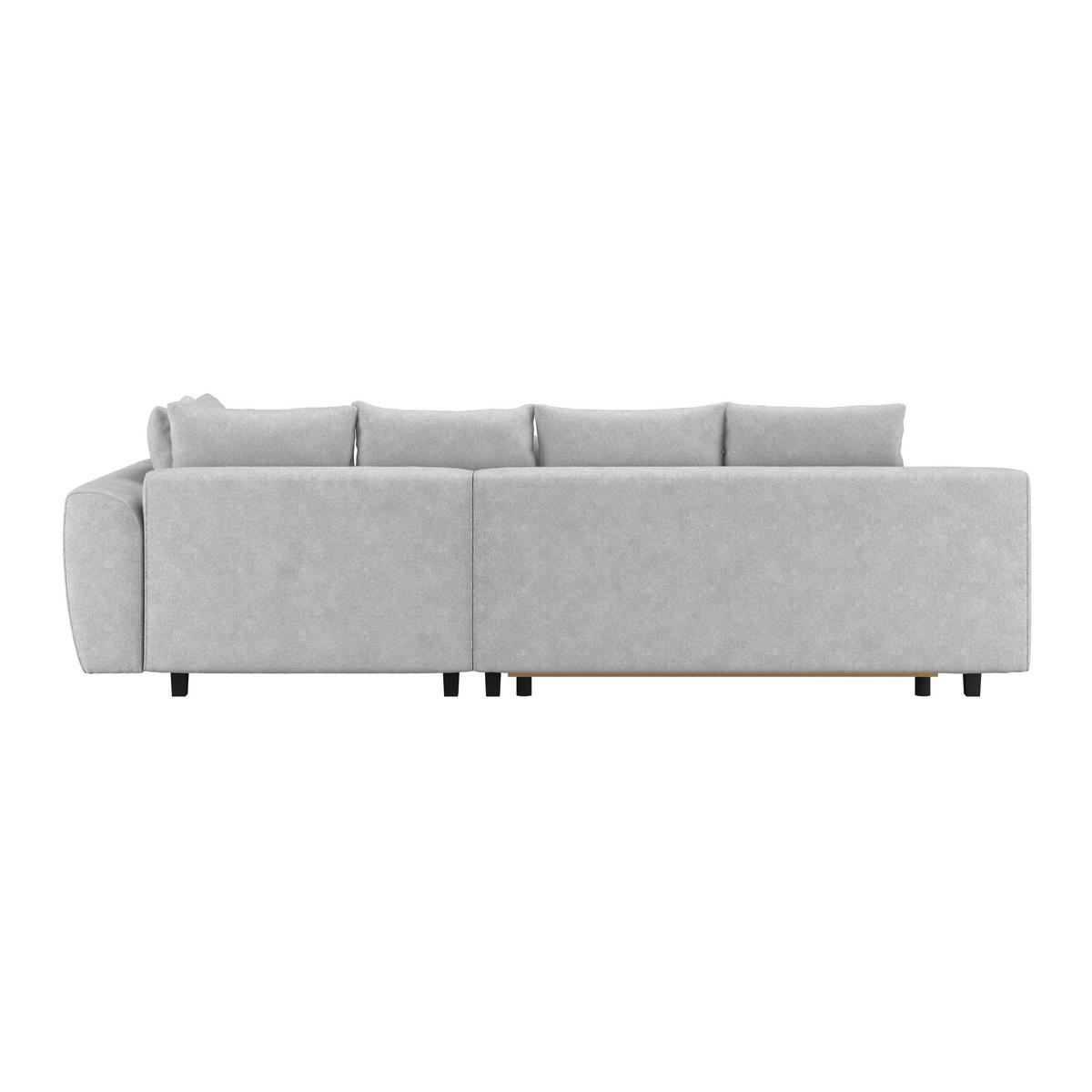 Ecksofa Mendoza - Silberfarben/Schwarz, Design, Textil (309/197cm) - Ondega
