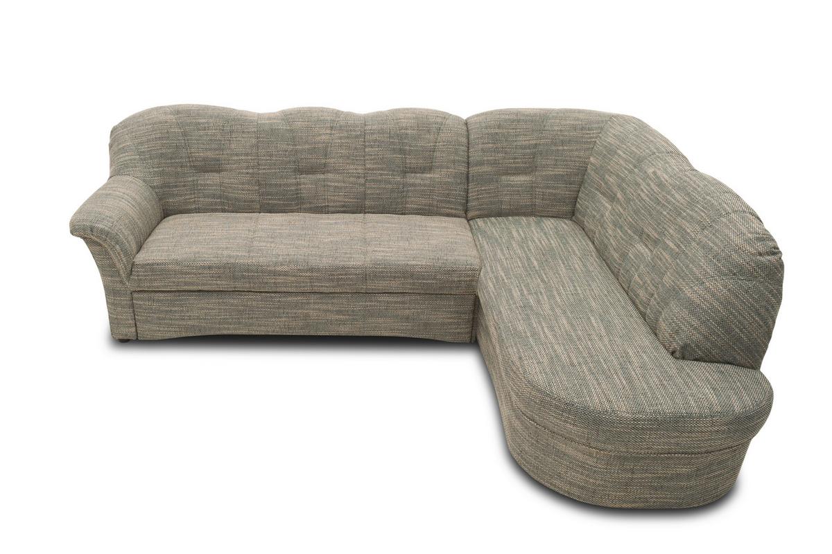 Ecksofa Papenburg Rücken Echt Grau/weiß - Schwarz/Weiß, KONVENTIONELL, Textil (243/180cm) - MID.YOU