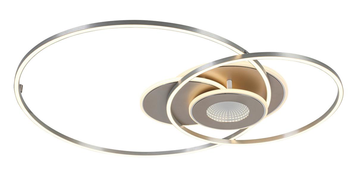 LED-Deckenleuchte Celine - Chromfarben/Champagner, Basics, Kunststoff/Metall (65/83/7cm) - Luca Bessoni