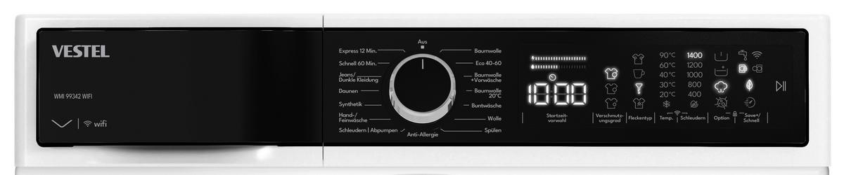 Waschmaschine 10829531 - Wmi 99342 Wifi - Weiß, Basics, Metall (59,7/84,5/58,2cm) - Vestel